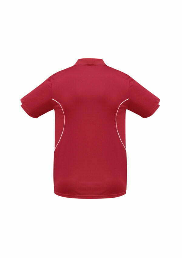 Mens Red/White Polo Back